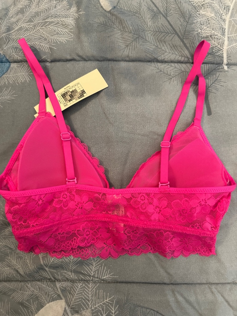 NWTS No Boundaries Hot Pink Lace Bralette Sz S - Picture 3 of 7